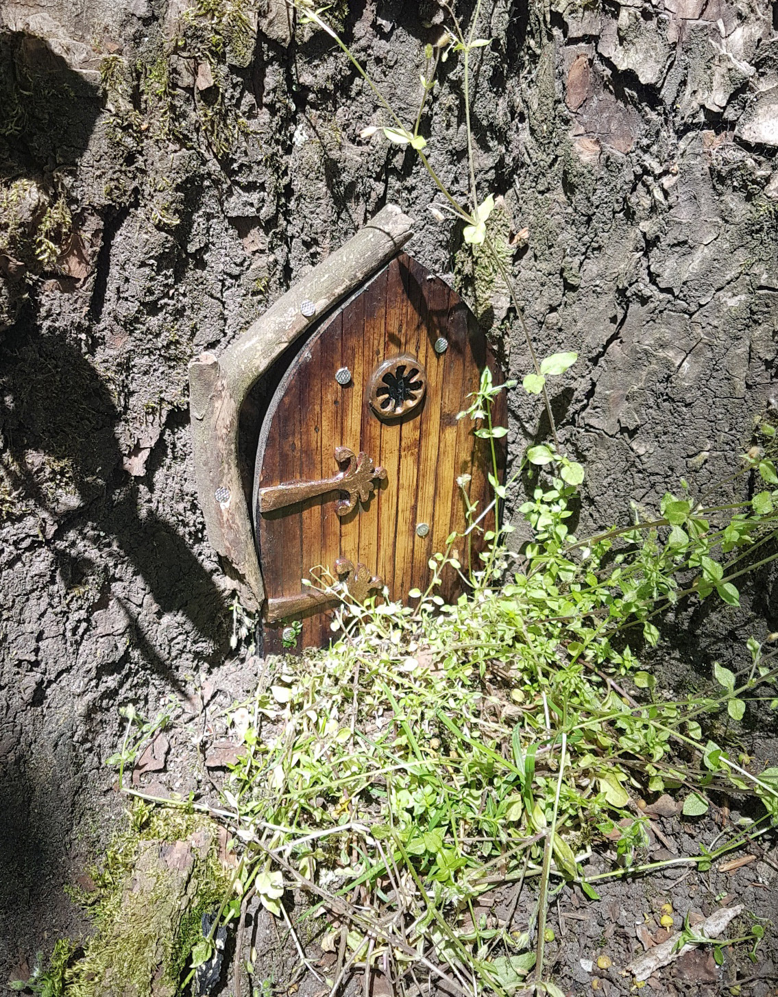 Scenic artist door installation. Copyright Phil Costello