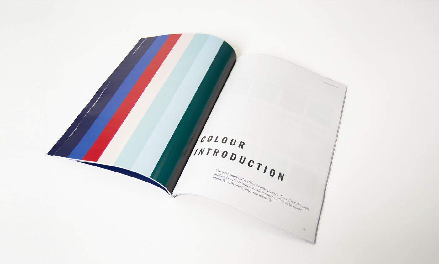 Lindsey L Ahmet graphic designer Local women in business brand guidelines colour introduction page printed