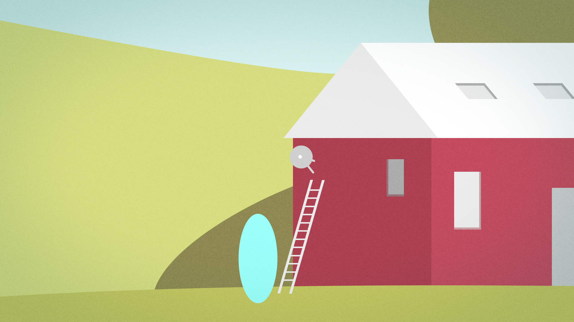 We fit an antennae to the outside of your property.