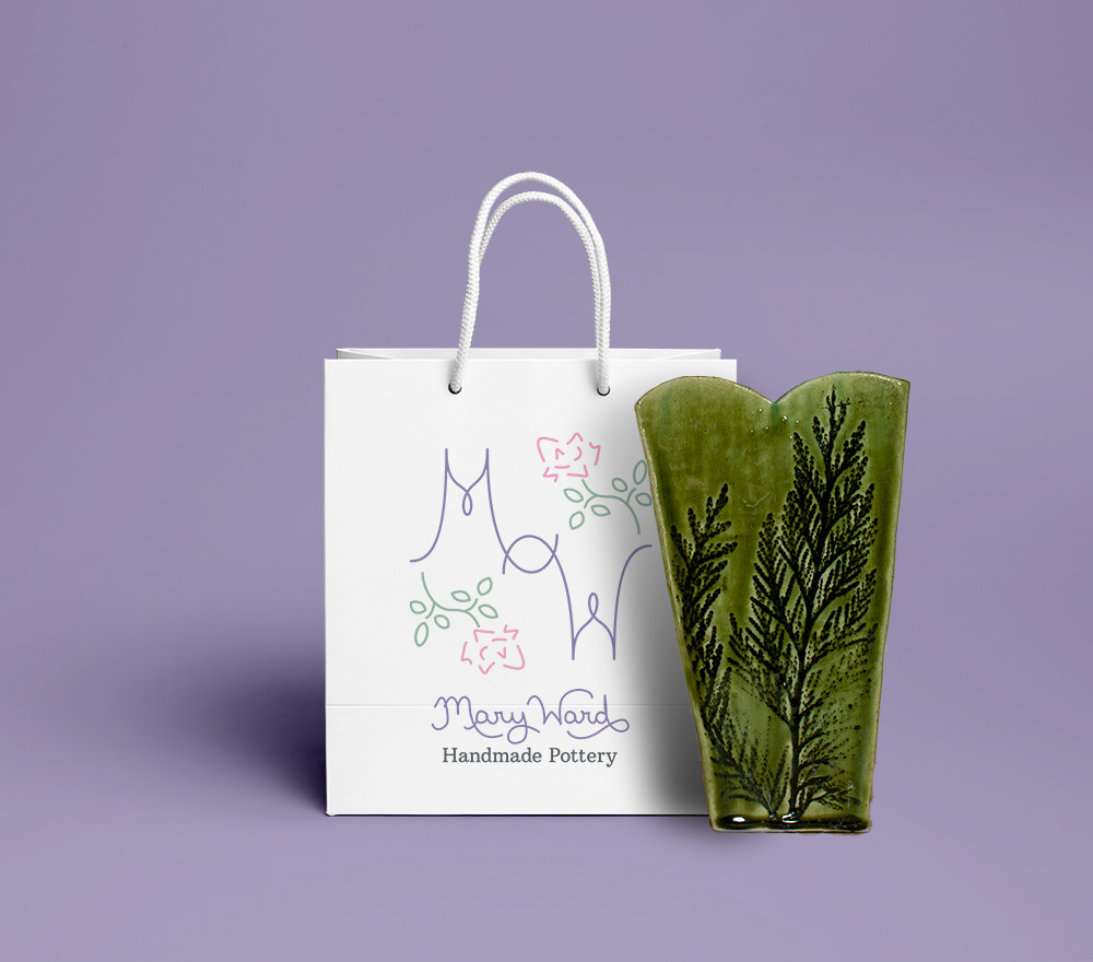 A mockup of Mary's shopping bag.