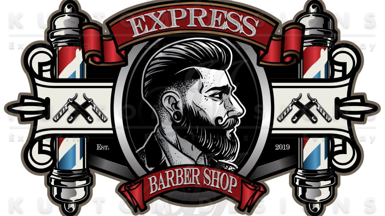 JJ Kendrick Express Barber Shop Logo Design JJ Kendrick Express Barber Shop Logo Design