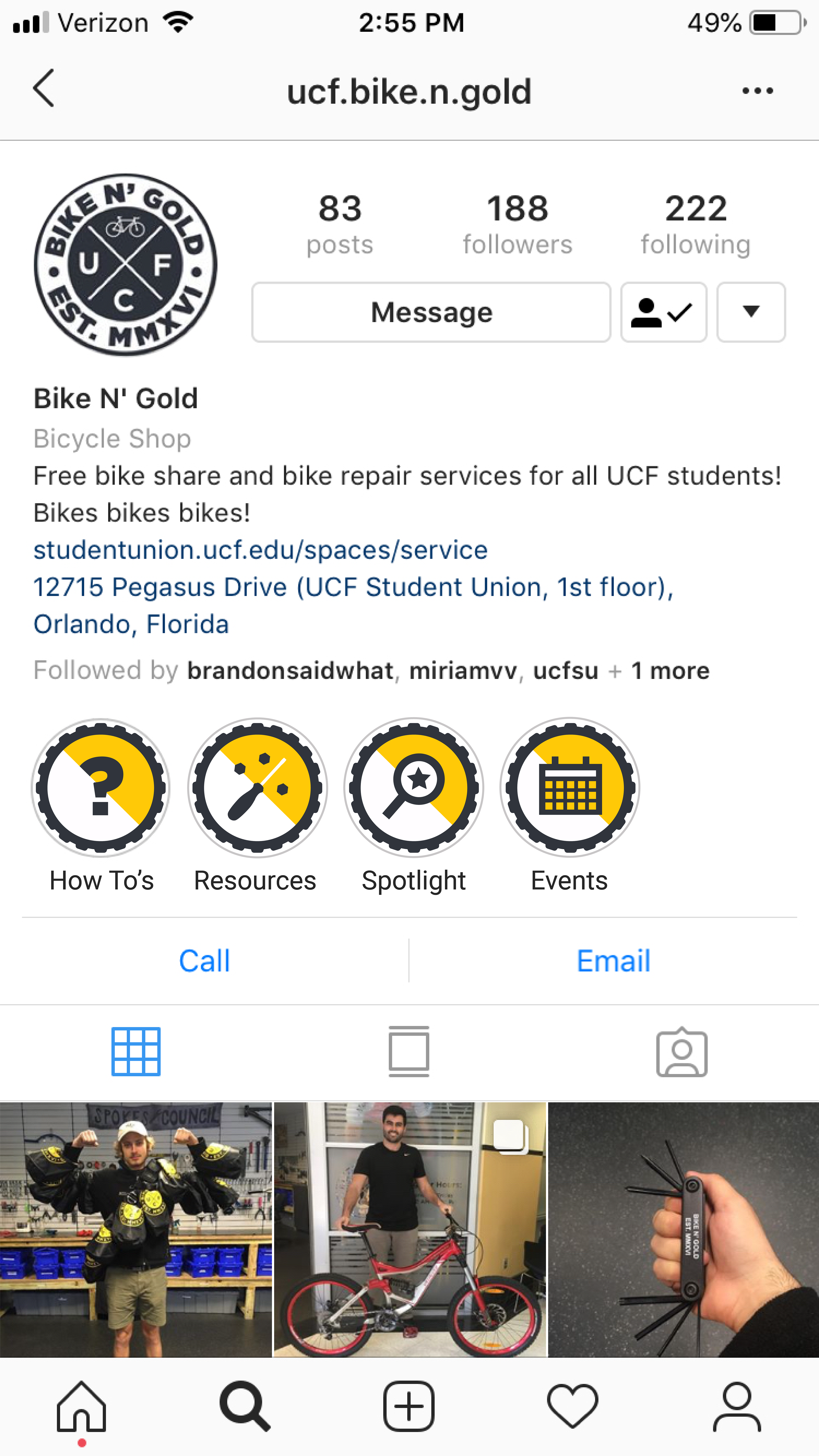 Bike N' Gold Instagram