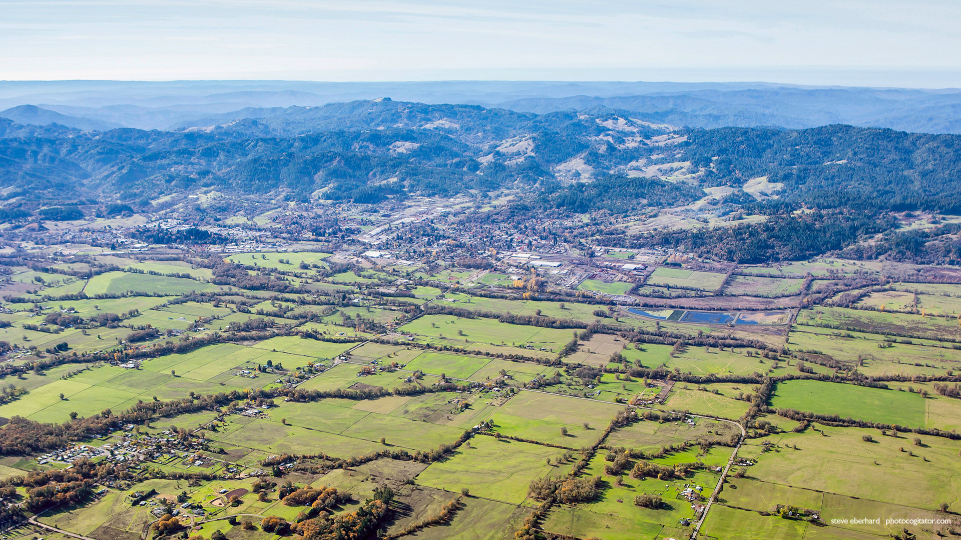 Willits in Little Lake Valley looking West