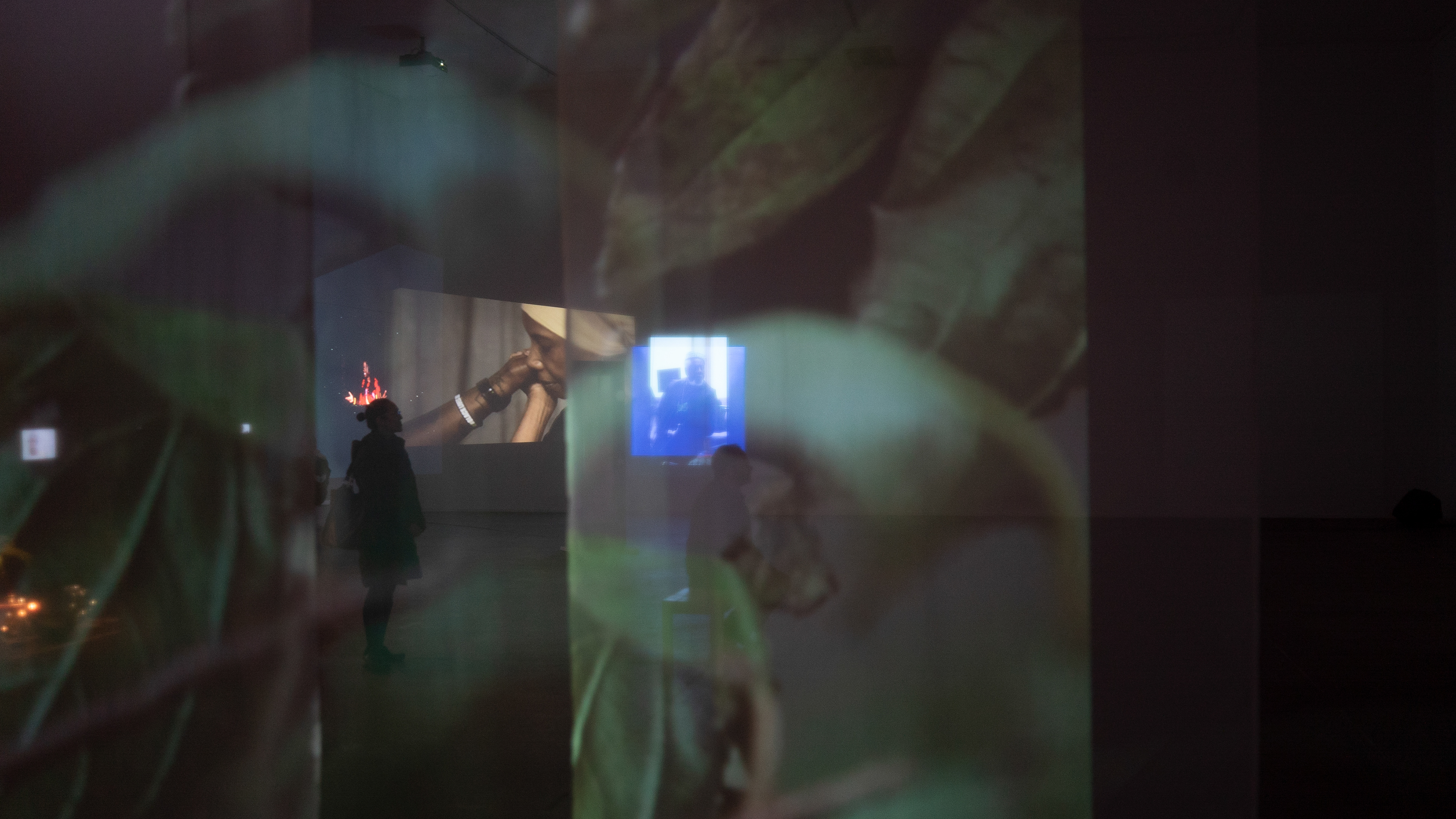 "Sacred Grove," Fabric and video installation, Icebox Project Space, Philadelphia