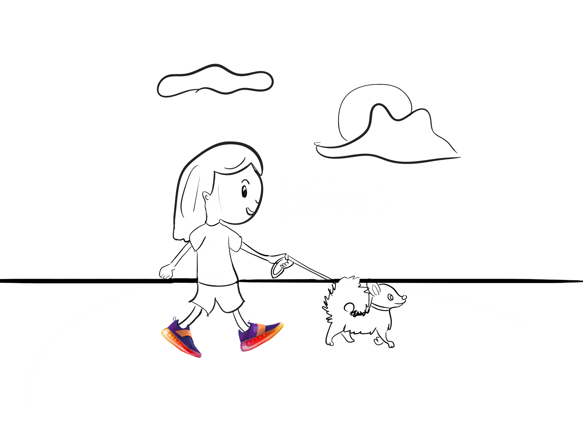 Shoe flashes rainbow colors when rewards are unlocked!