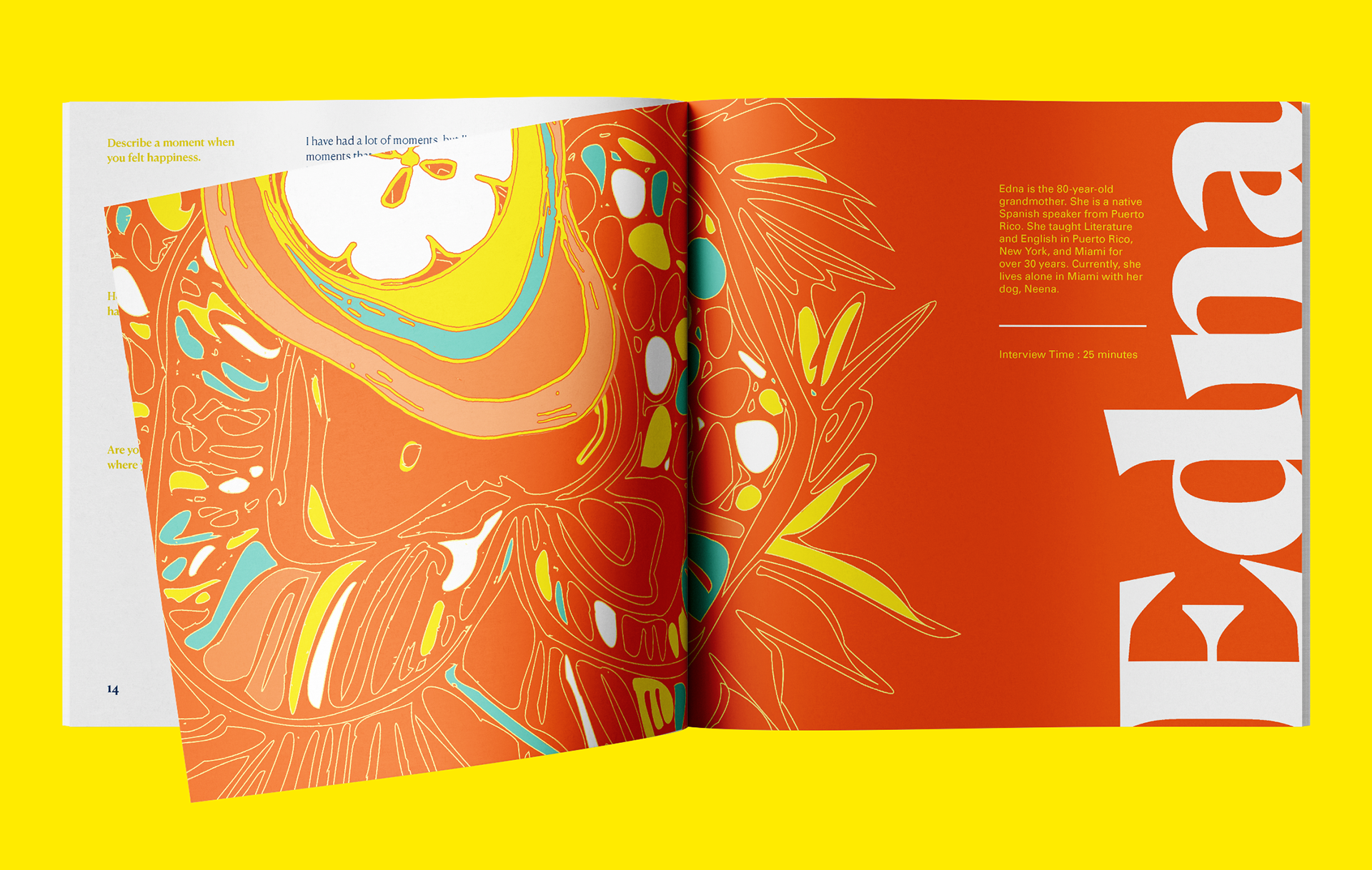 "Edna" introductory spread