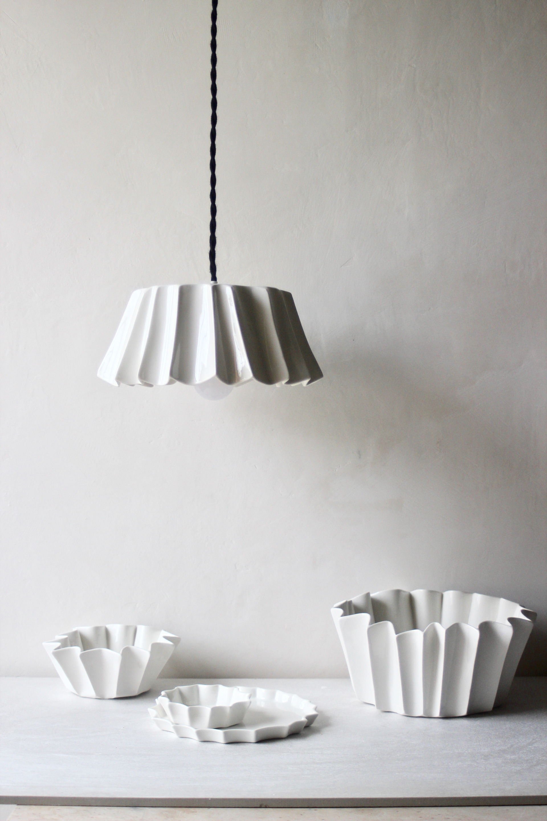 Collection 'Canelée' en porcelaine