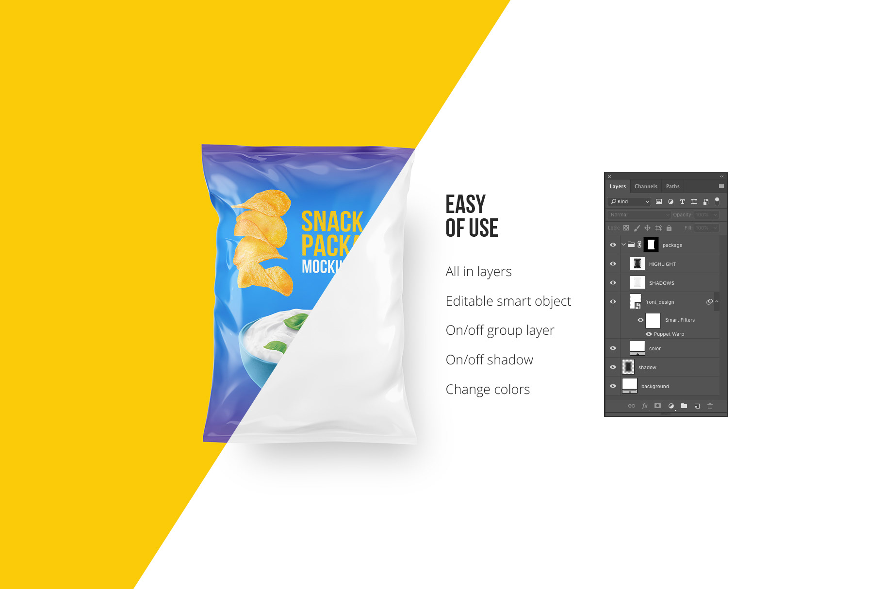 Download Exclusive Product Mockups - Snack Package Mockup