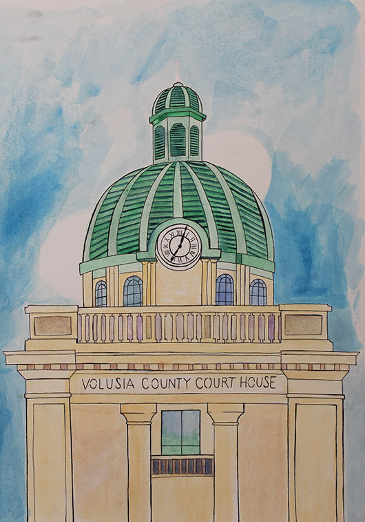 Courthouse, Watercolor