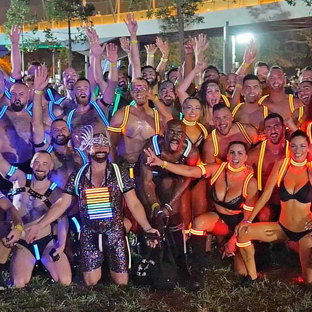 Screen capture from video by Lucas Media for the 2018 Colours of Our Community float at the conclusion of the 2018 Sydney Gay and Lesbian Mardi Gras Parade.