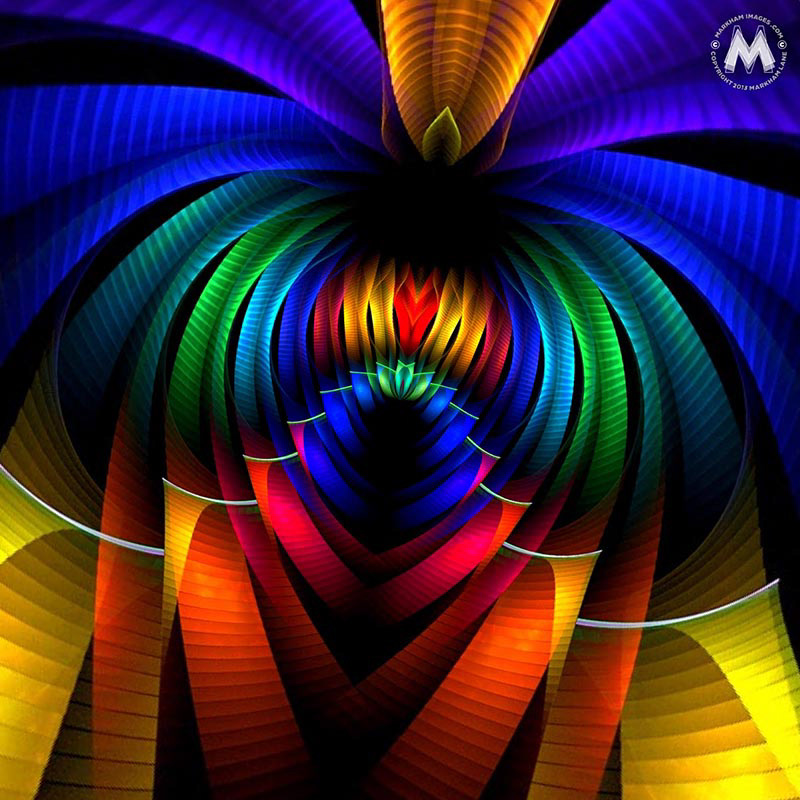 Digital artwork 'Primary Tribal Mask: Red, Blue, Green' created in 2013 by Markham Lane.