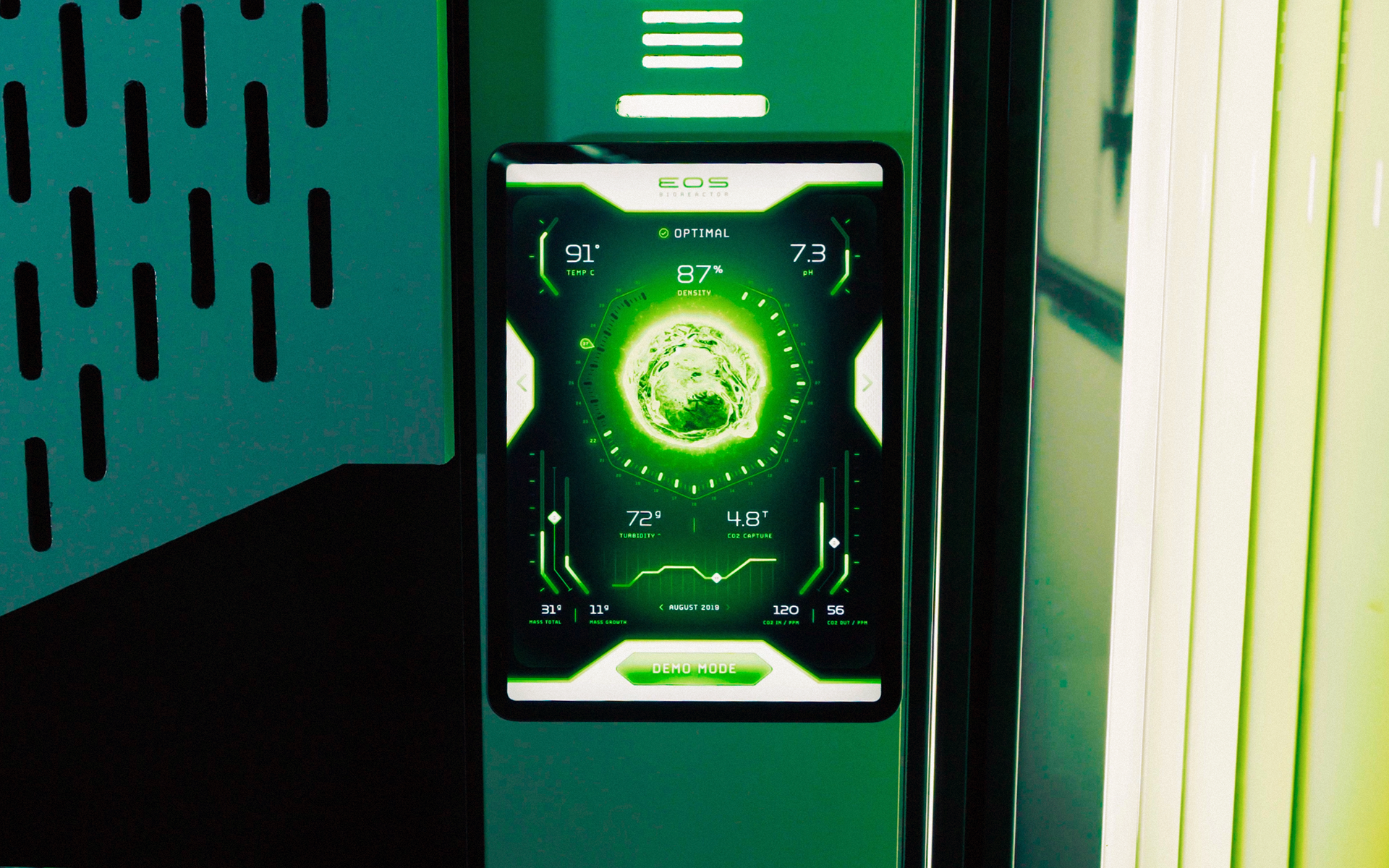 Entirely A.I. driven process optimizing algae growth and Co2 consumption