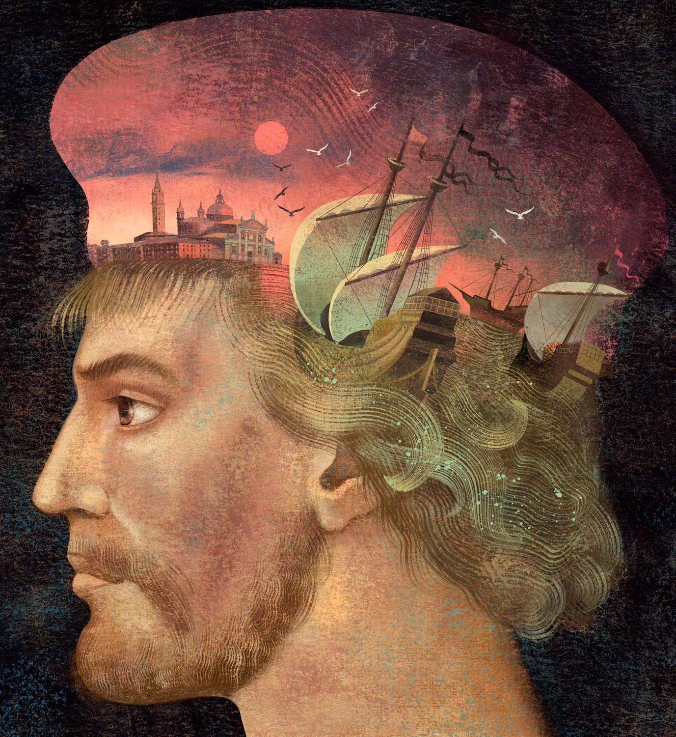 Antonio, (cover art) The Merchant of Venice by William Shakespeare, Black Cat Publishing