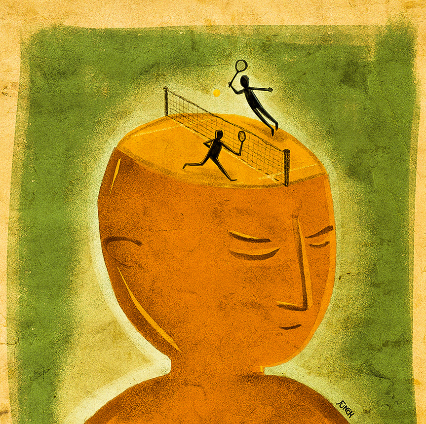 Diego Funck Sports & mental health Editorial Illustration Pulsation