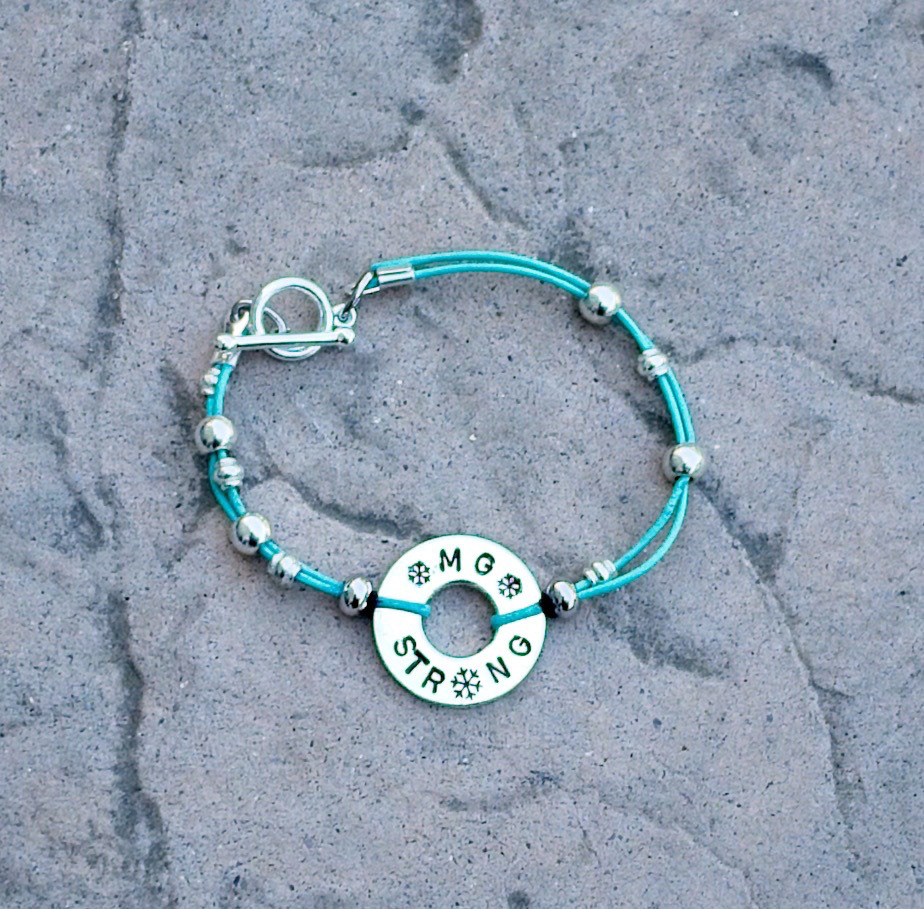 Leather string, silver plated token and Accent Pieces