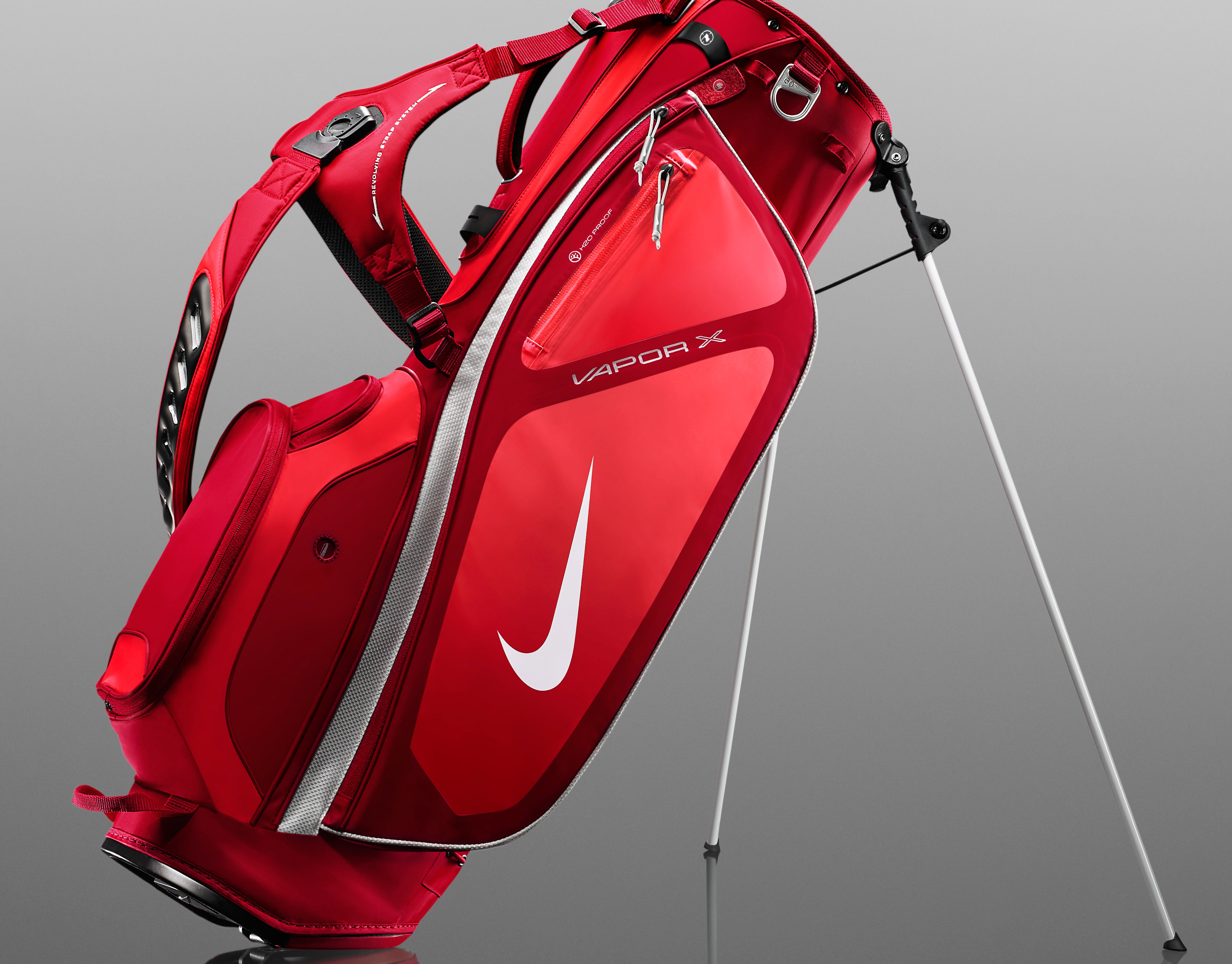 NIKE Vapor X Fly H2O Proof Waterproof Red Golf Carry Stand Carr