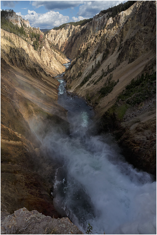 Canyon view from Lower Falls, Yellowstone River