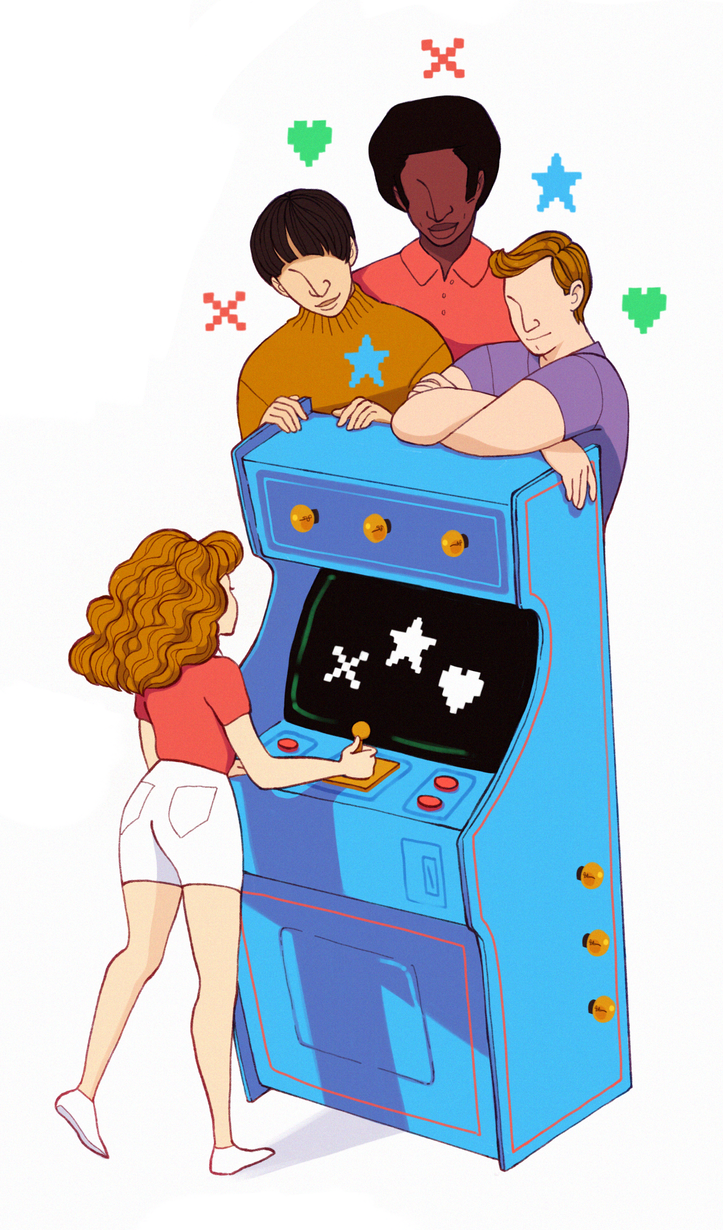 Illustration series for a news article about online dating (1)