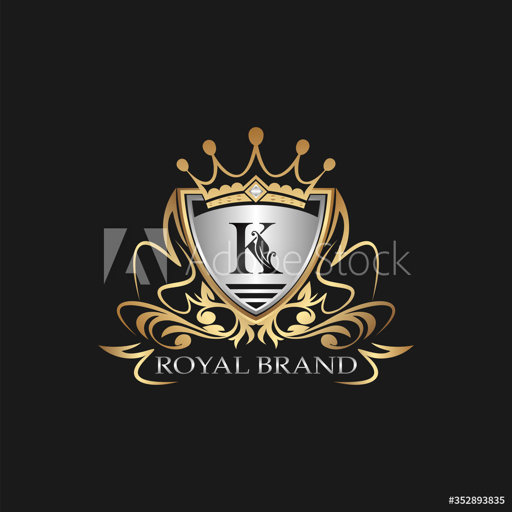 Shield Royal Brand K Logo Letter