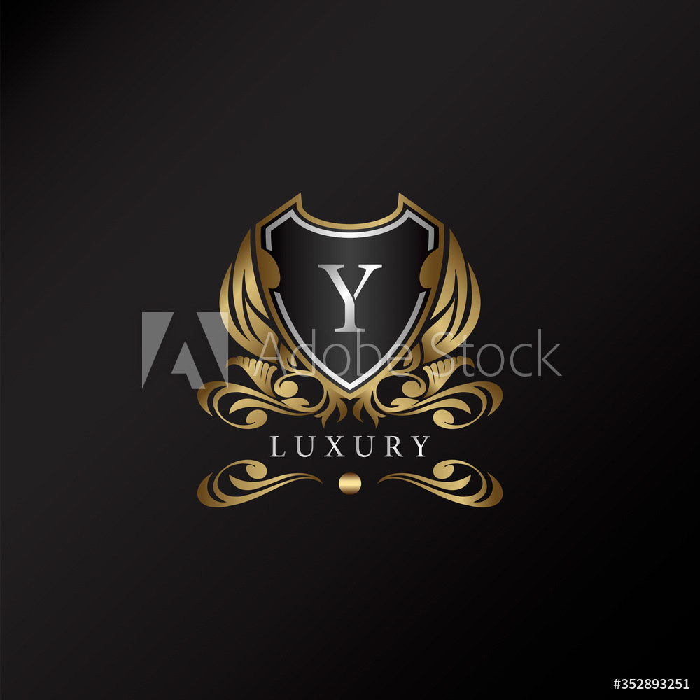 Gold Shield Y Letter