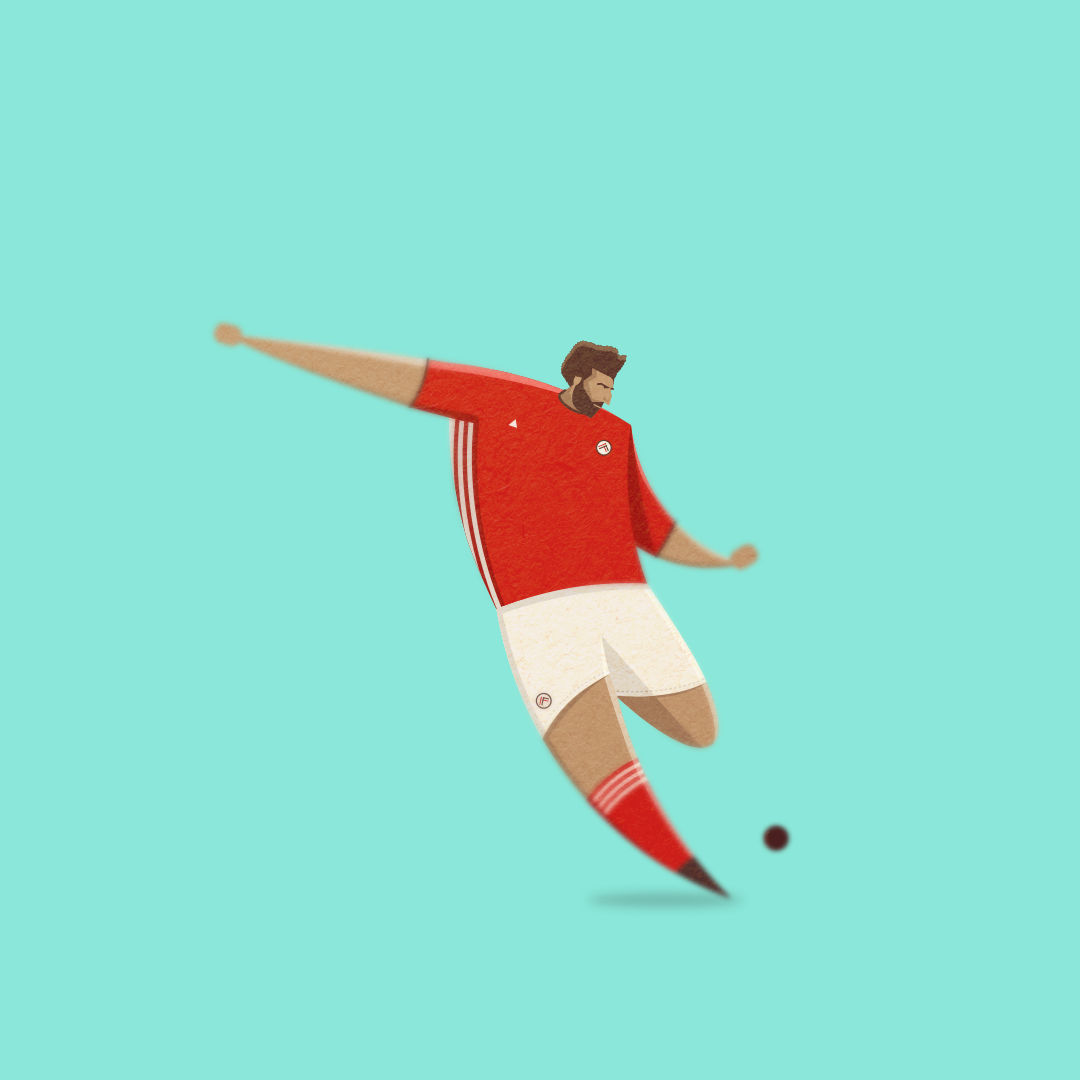 Mohamed Salah, world cup, vector illustration by Capitoni