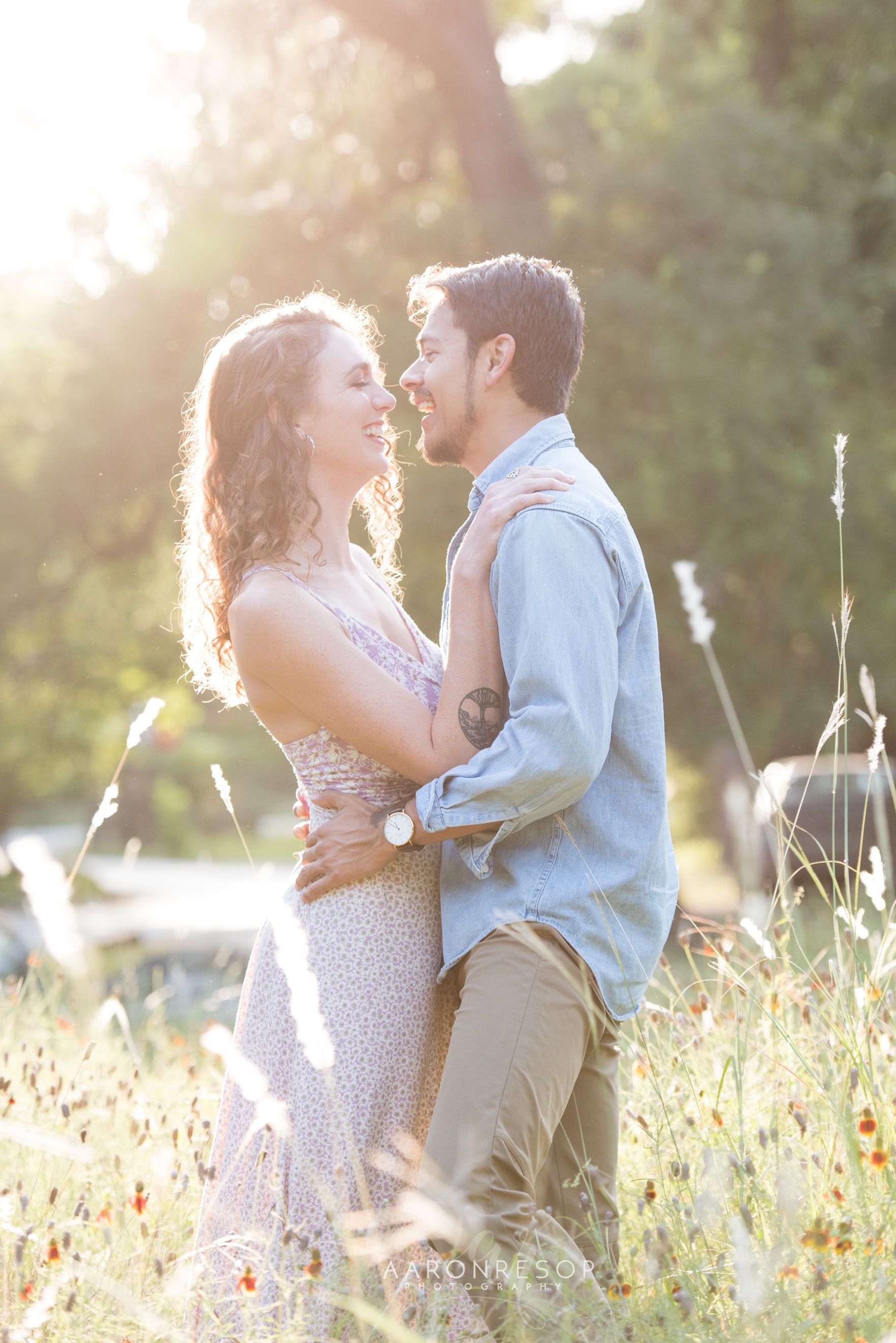 Engagement Photos taken in San Antonio, TX by wedding photographer Aaron Resop