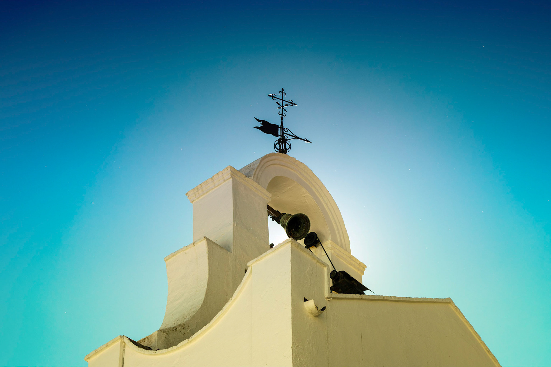 Beautiful clear sky in Mijas, Spain.