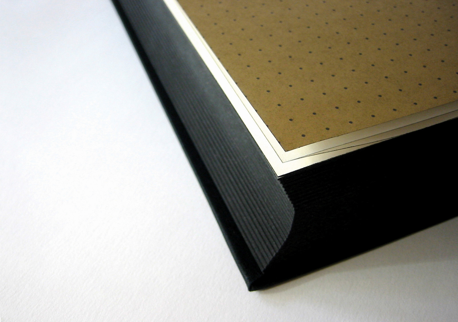 Book block and endpaper close up