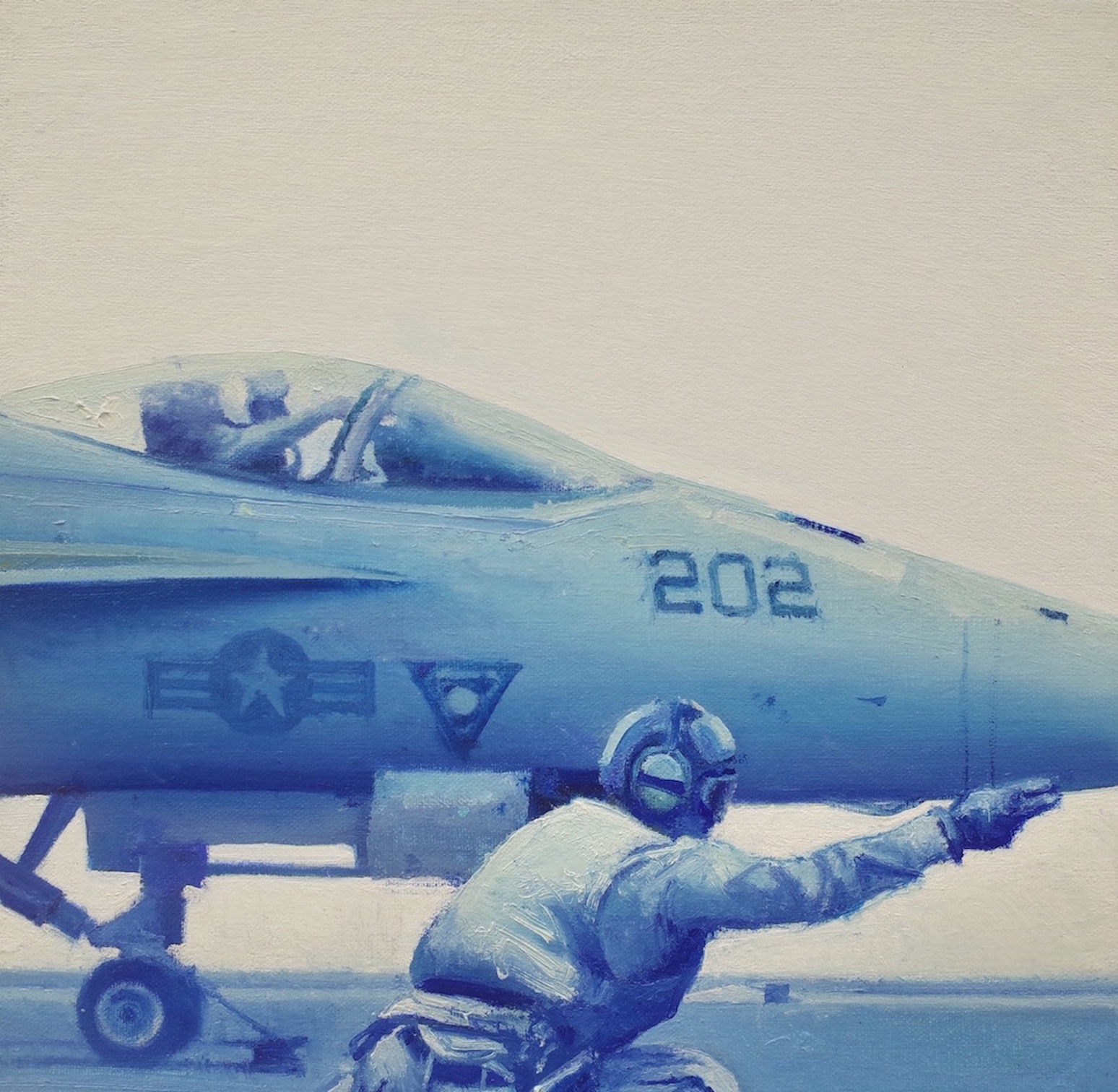 Take Off, 2012, 9 3/4” x 9 5/8”, oil on canvas