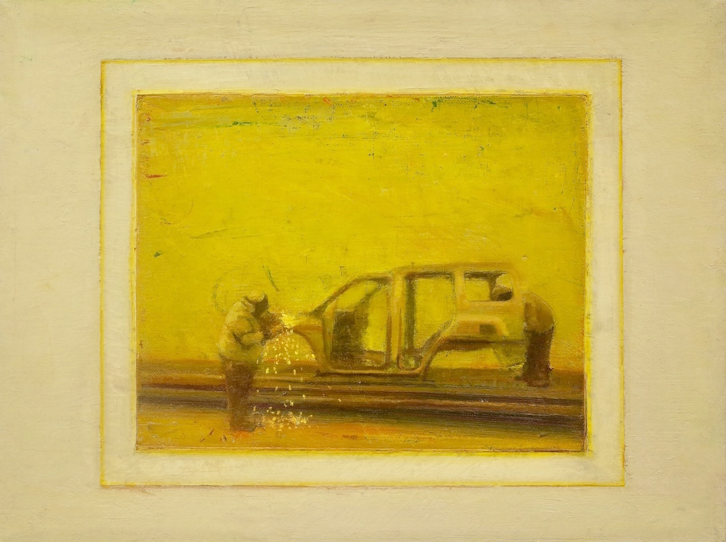 Auto Assembly, 2011, 12 1/8” x 16”, oil on canvas