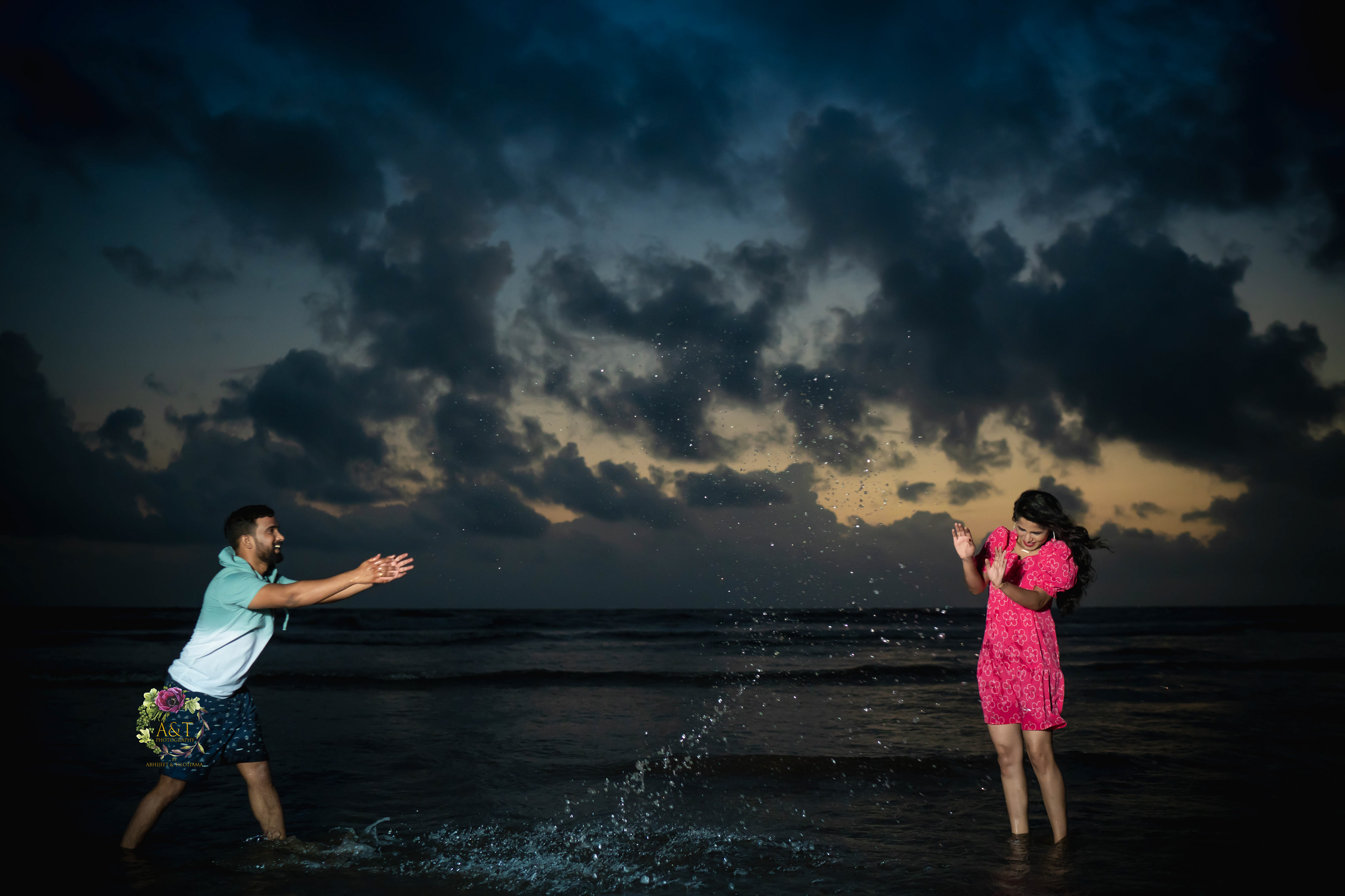 Funny Couple Poses at Alibag Beach