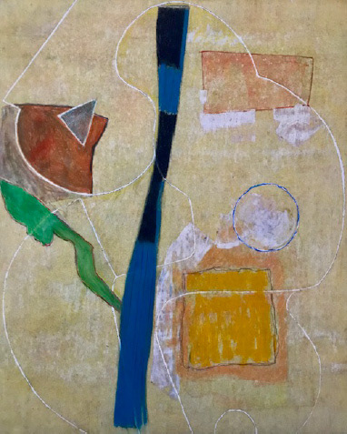All Together Now (2007) Woodblock, mixed media 19 1/2 x 15 1/2