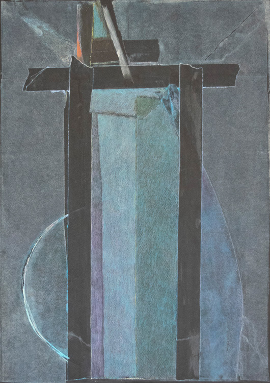 Klarika (J), 1984 Monotype on black Canson paper, 17 x 12 inches
