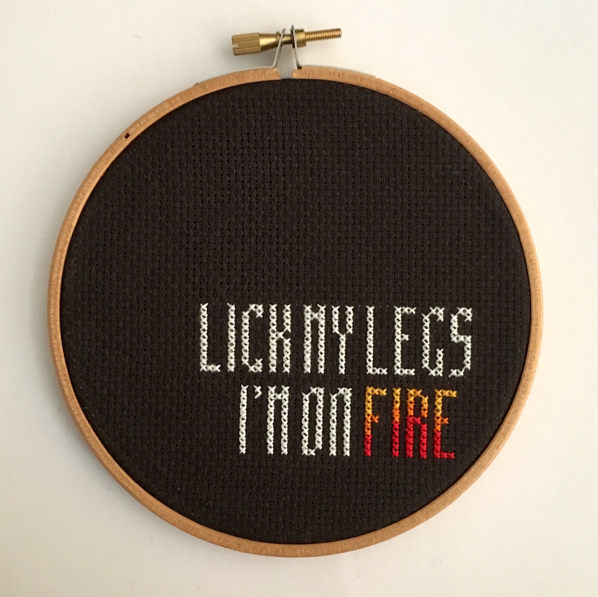 P J Harvey 'Rid Of Me' inspired embroidery hoop