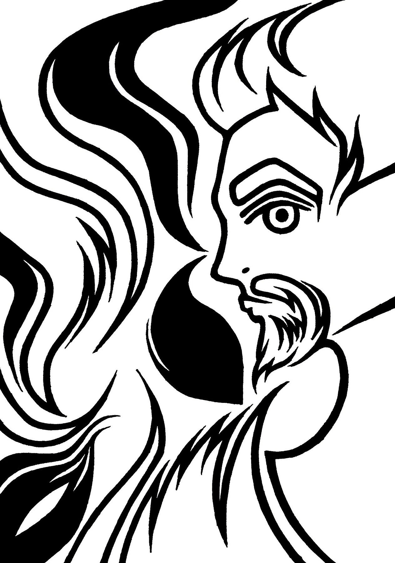 Untitled Drawing #5, marker pen on card paper, 21 x 14.8 cm, rendered on Adobe Photoshop, 2020.
