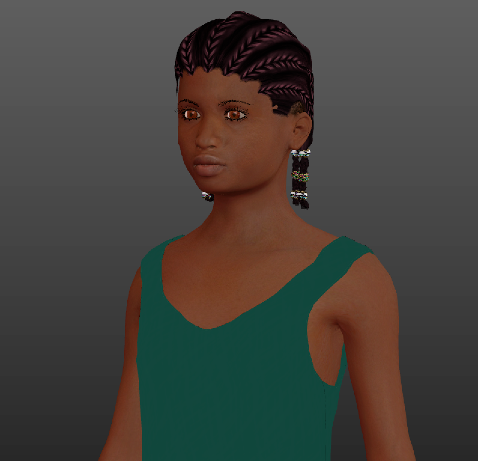 Mariam's avatar embodied by the user