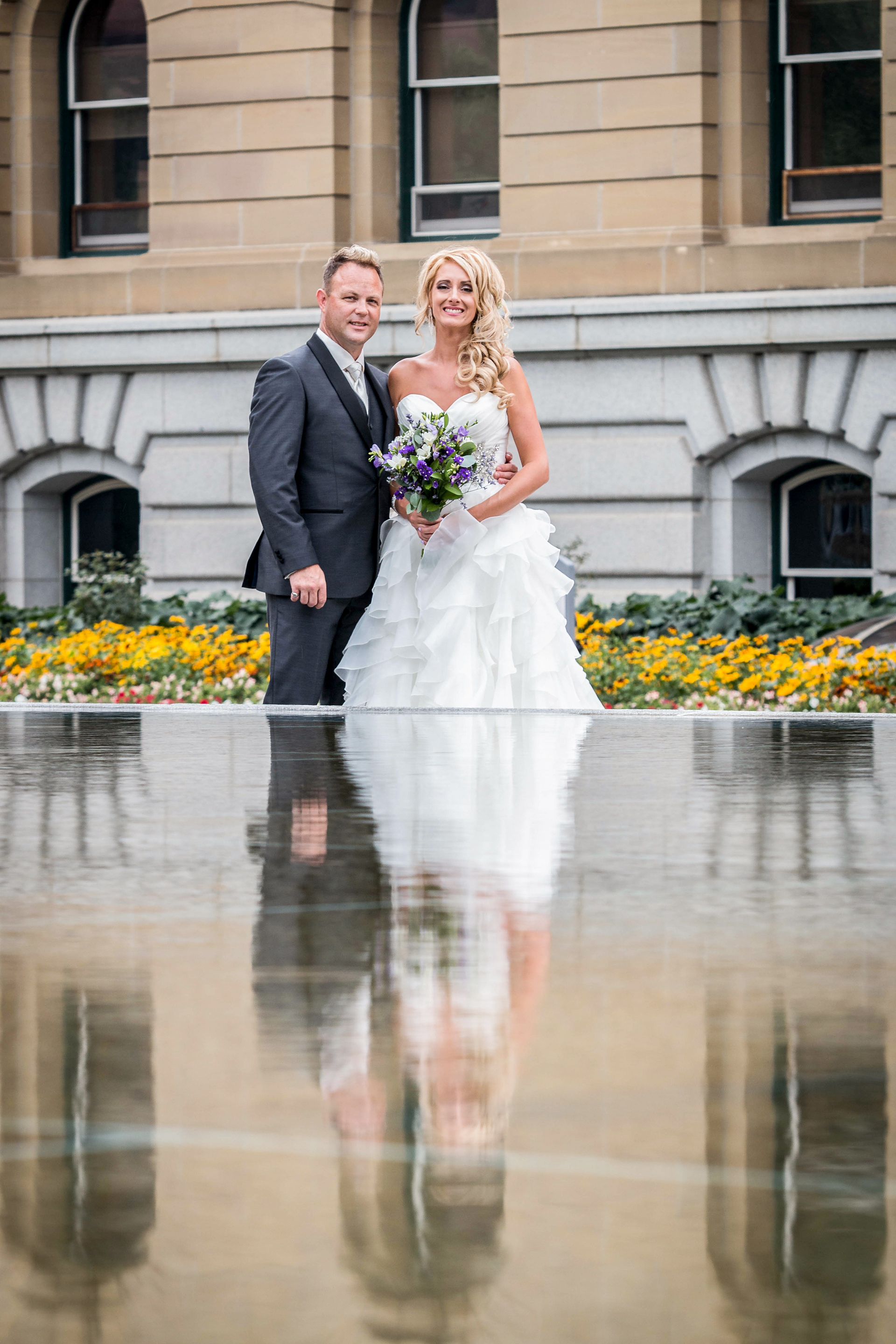 bride and groom at the Alberta legislator