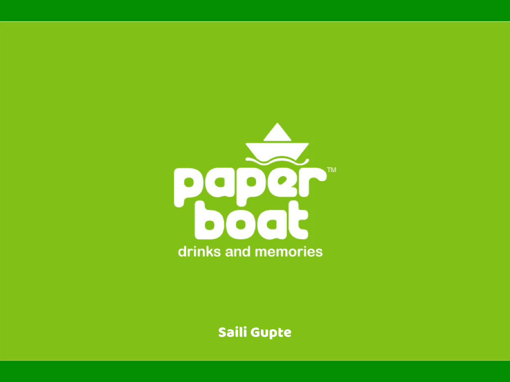 Saili Gupte - Paper Boat : Marketing Case study and Analysis