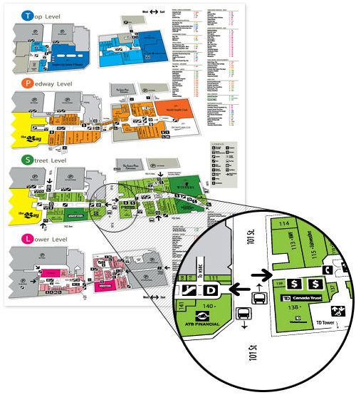 City Centre Mall Map Yuriy Sklyar - Re-Designing The Edmonton City Centre Mall Directory.