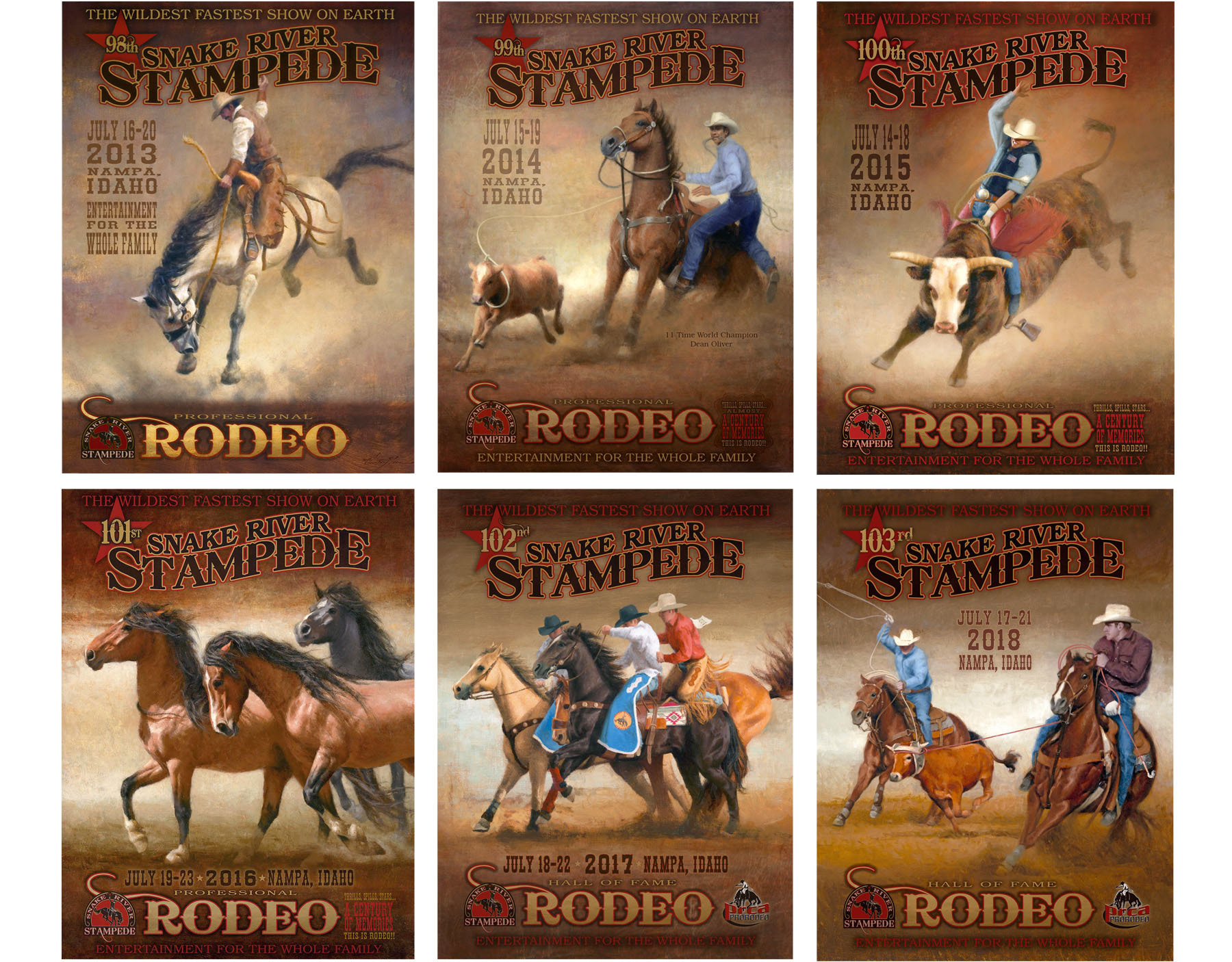 Commissioned by the folks at Snake River Stampede, one of the oldest and best rodeos in the country.  Great people to work with and exciting show! 