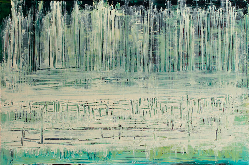Paisaje, 2020. Acrílico sobre metacrilato.