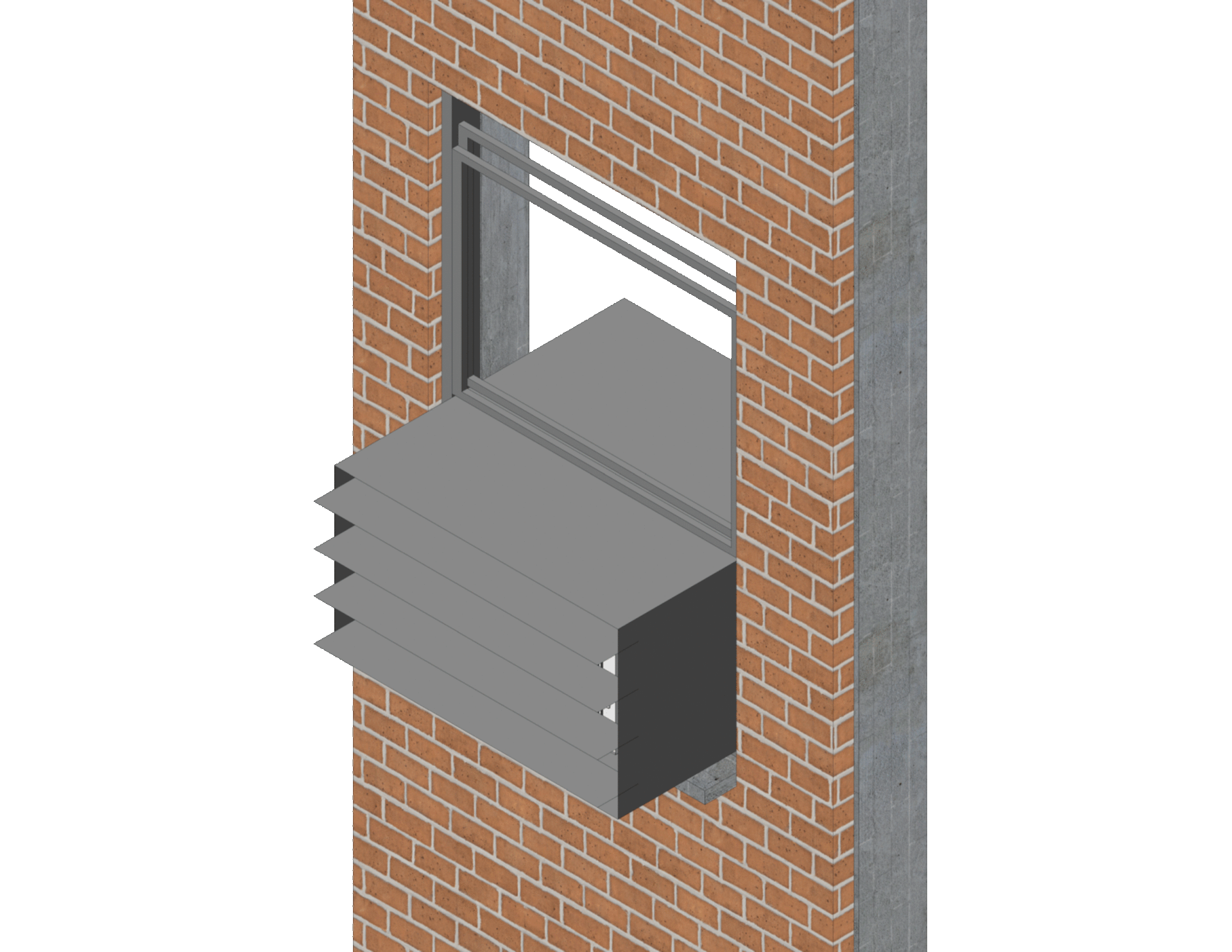 Kinetic Vent Prototype C / Rhino, VRAY and Photoshop / Perspective View / 2021