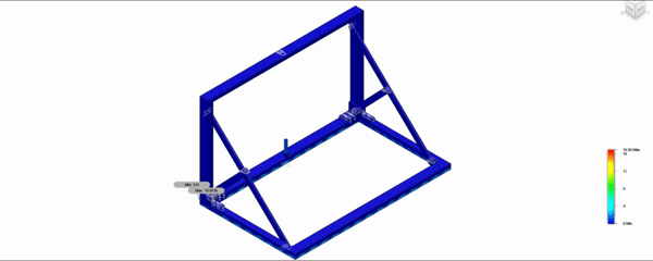 Structure Prototype C Static Analysis / Autodesk Fusion 360 / Perspective View / 2021