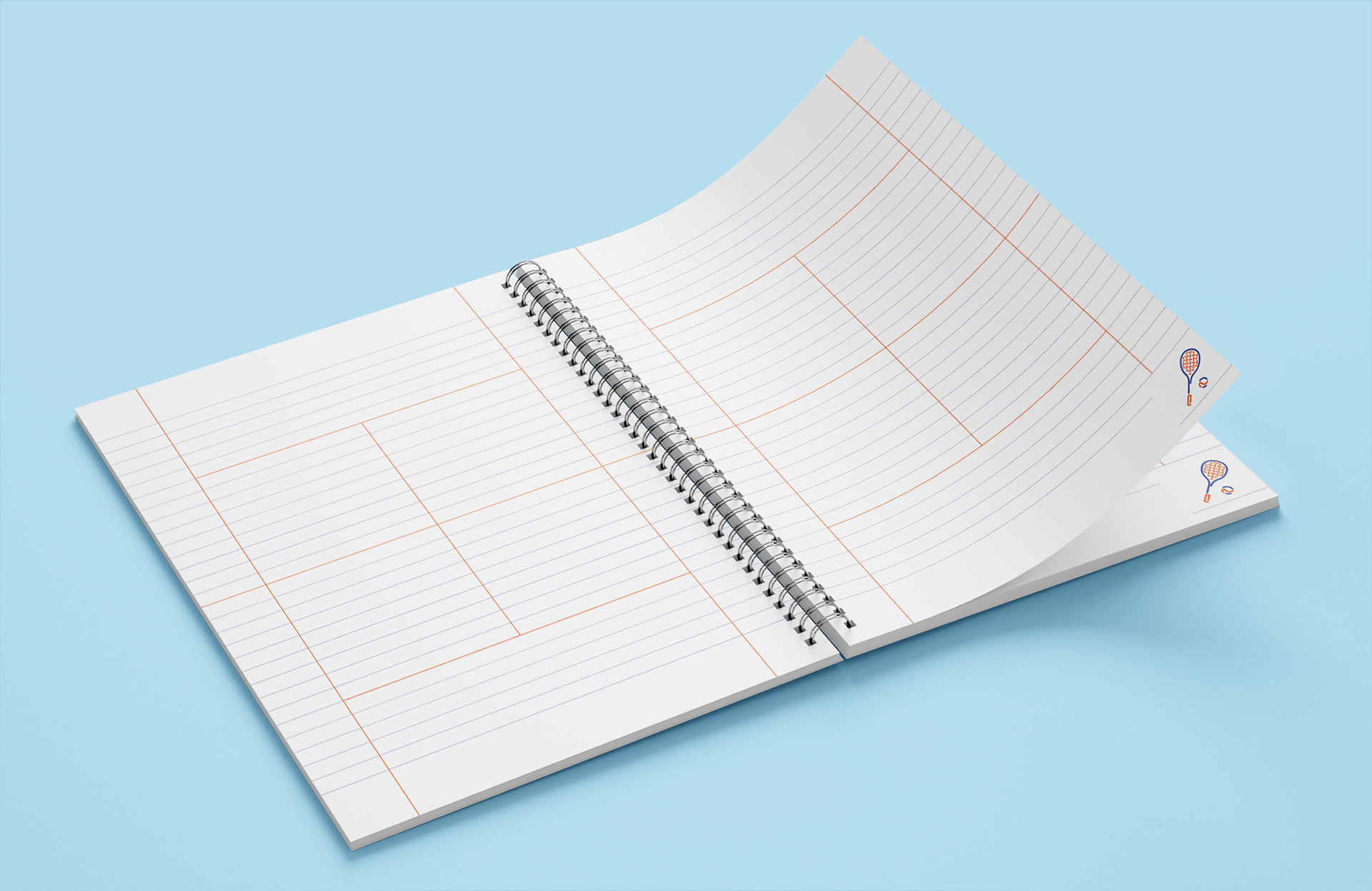 KNLTB grafisch ontwerp notitieboekje - notitie vellen - Elke Uijtewaal