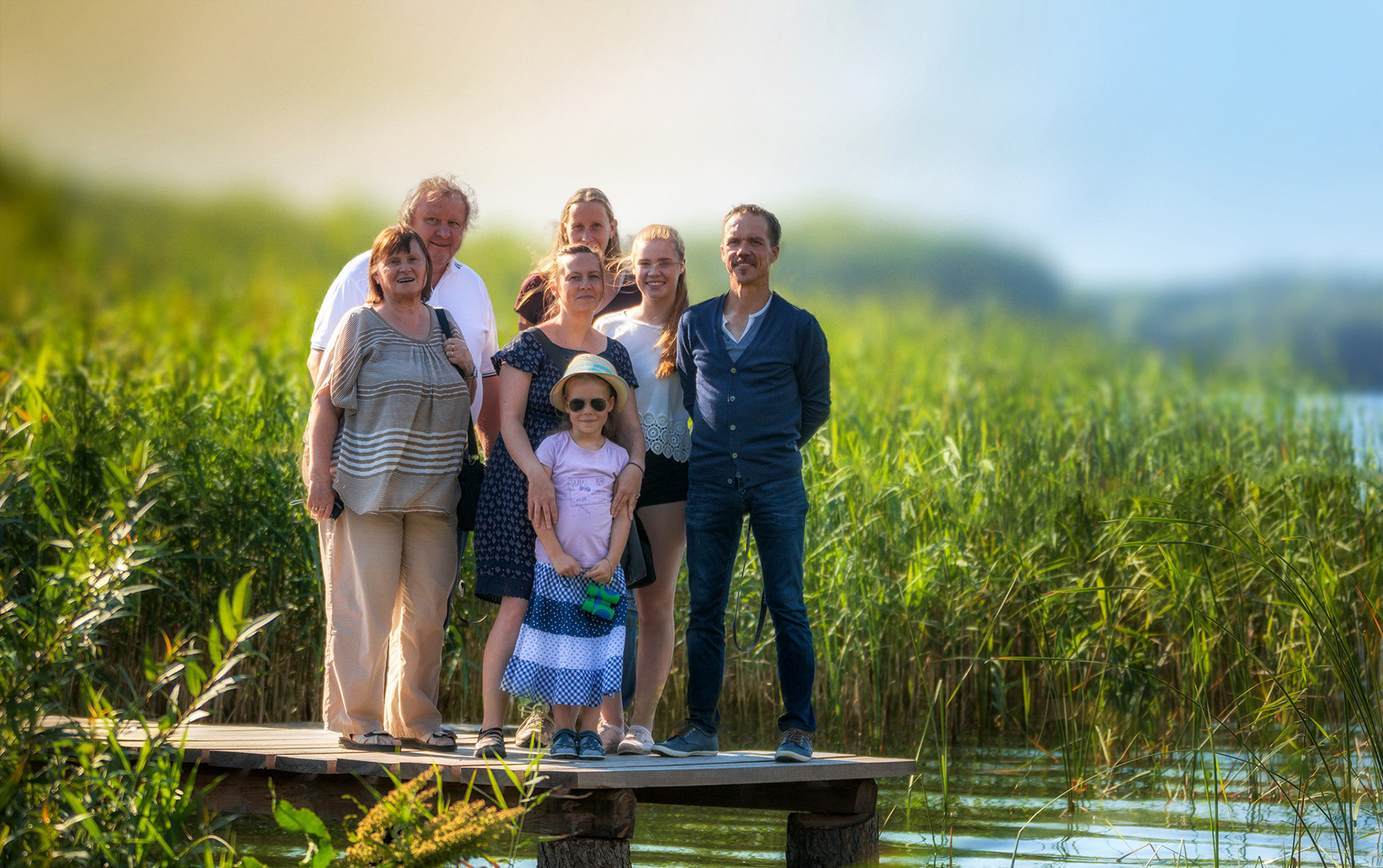 Familie am See
