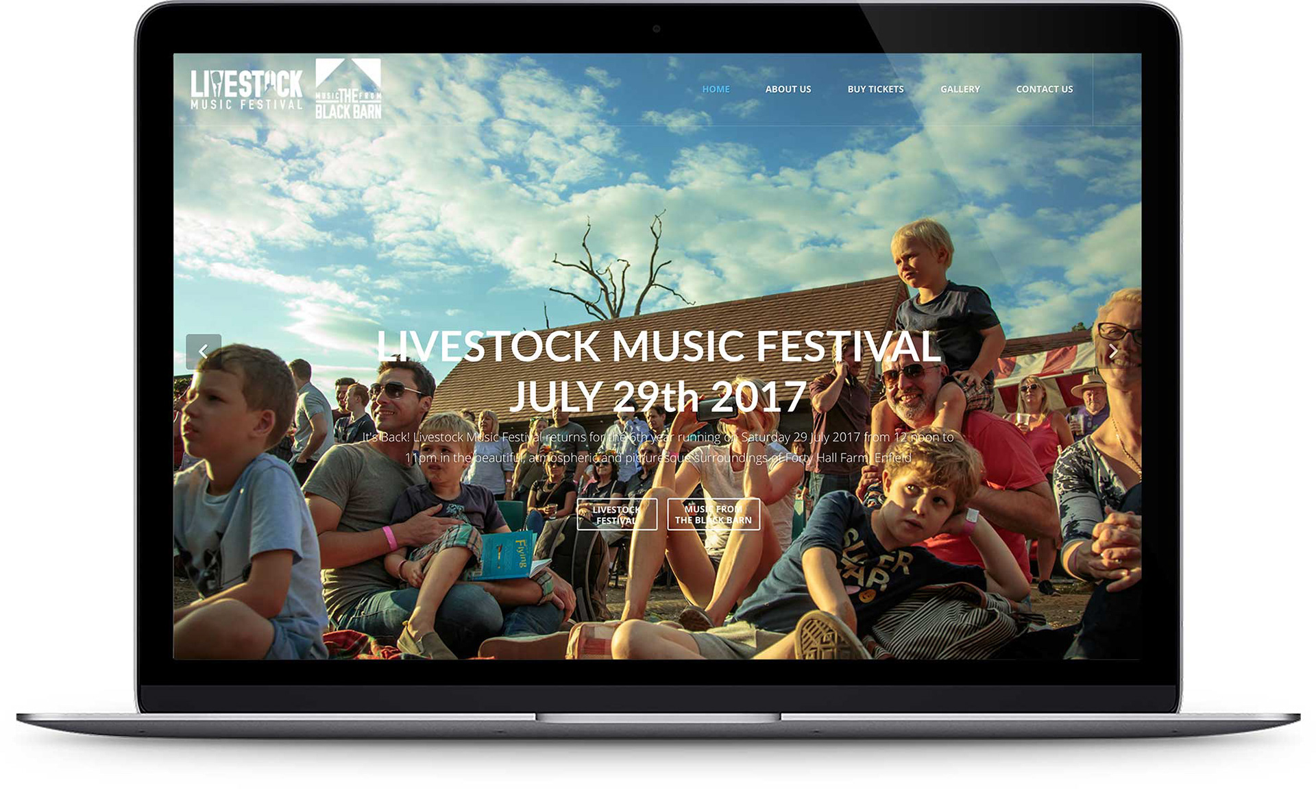 livestock home page displayed on laptop