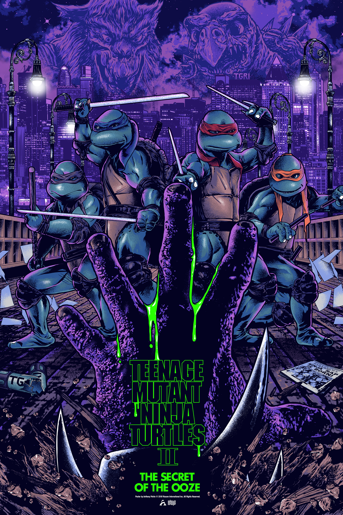 Anthony Petrie Tmnt 2 The Secret Of The Ooze Poster