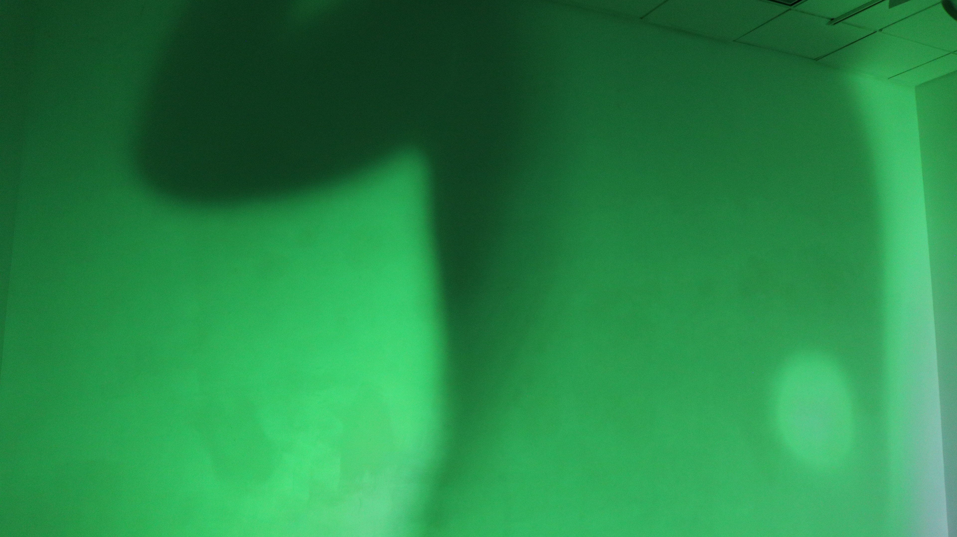 "Green Light II" projection documentation, 2019.