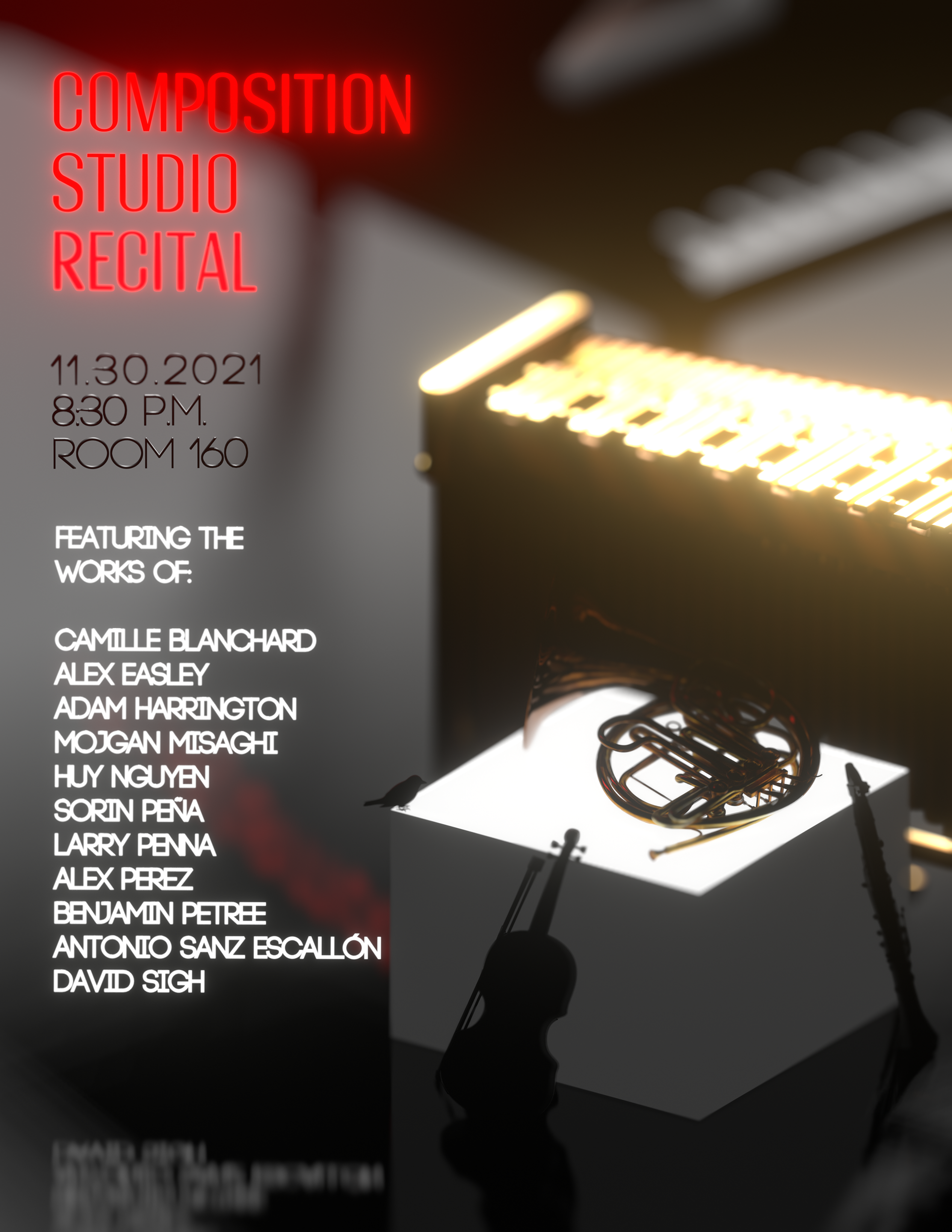 For a composition recital.