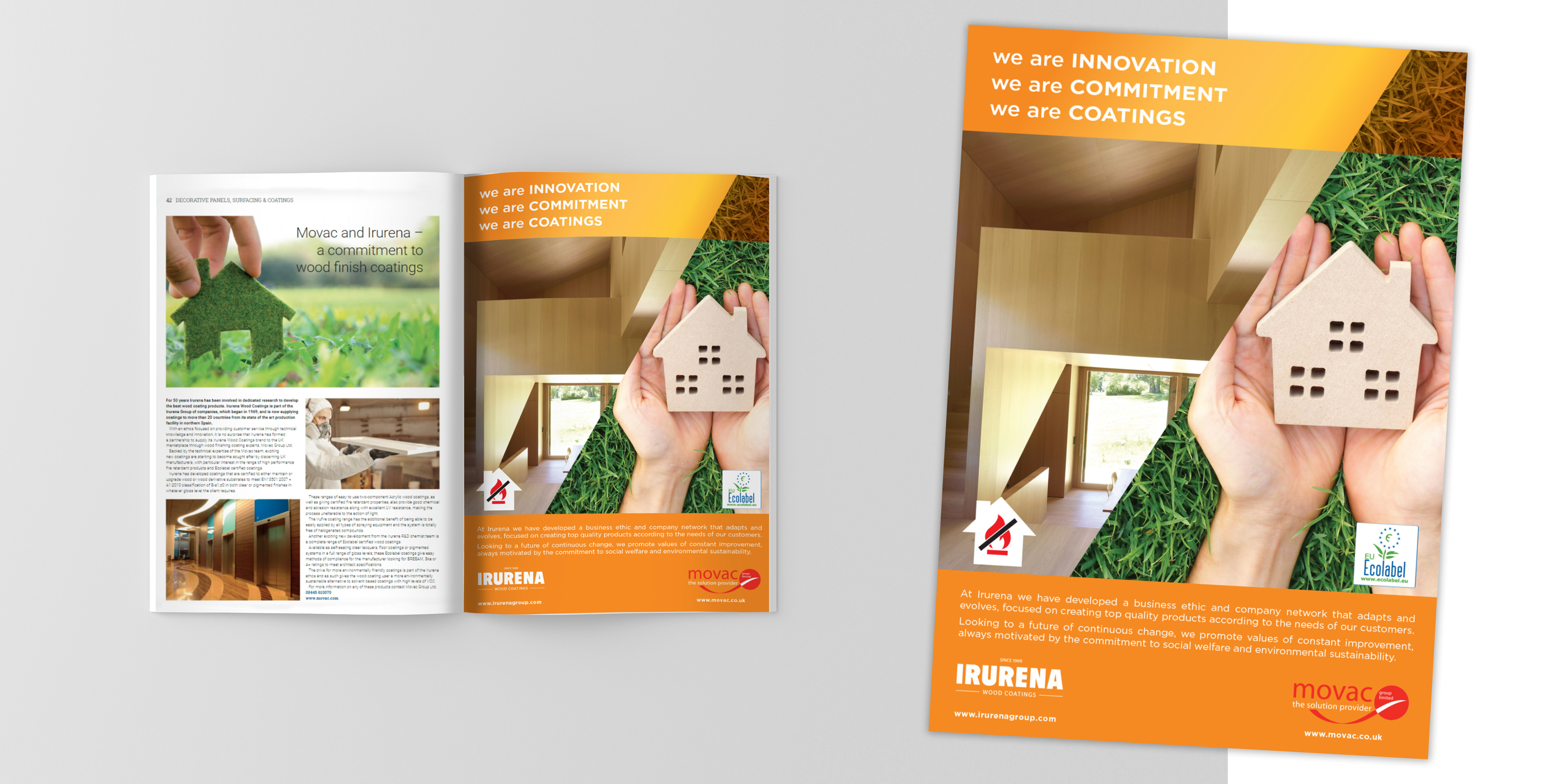 Anuncio para revista inglesa del sector, Furniture & Joinery Production. (Creatividad, diseño gráfico y maquetación)